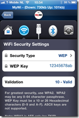 iPhone MyWi WEP Key