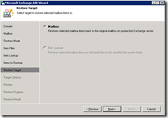 Veeam Back-up recovery location