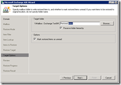 Veeam Back-up  recovery folder