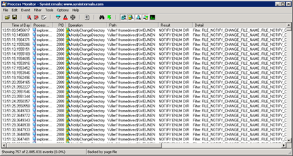 Operation is NotifyChangeDirectory