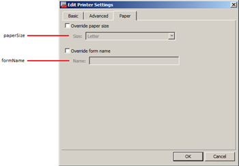 Printer Settings - Paper