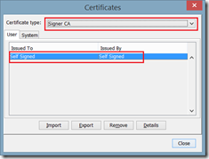 Certificates - Signer CA