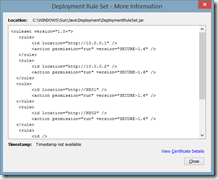 Deployment Rule Set - More Information