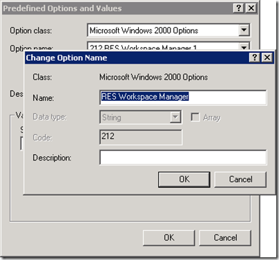 Microsoft DHCP - Predefined Options and Values