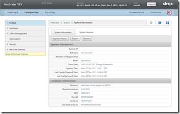 NetScaler - System - System Information - 10.1